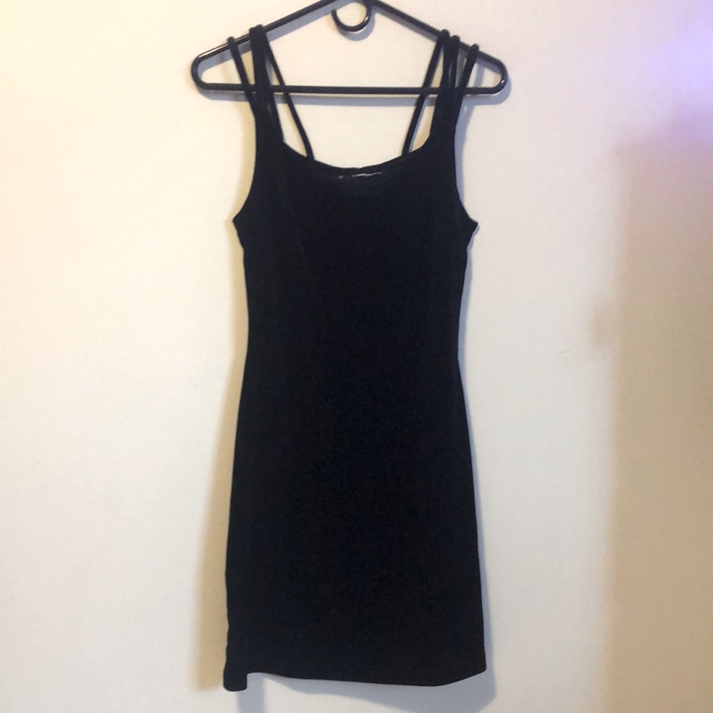 Y2K velvet bodycon dress with cute straps